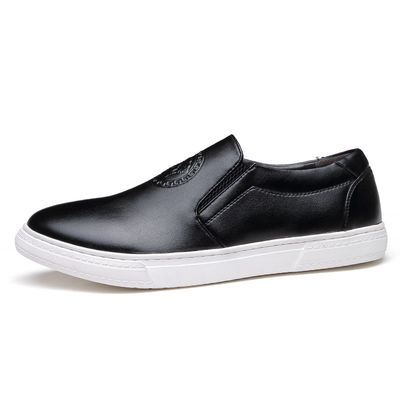 OEM ODM Herren Slip On Lederschuhe Schwarz / Braun mit weißer Sohle