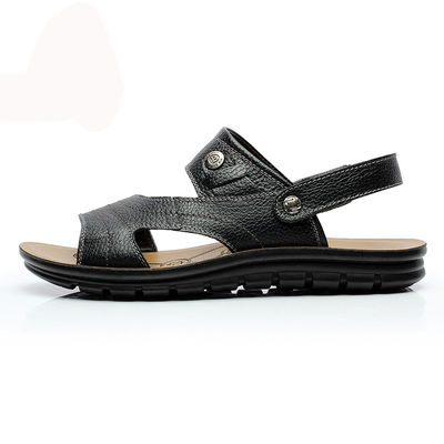2 in 1 Handgefertigte Leder-Sandalen für Männer Schokoladenbraune Sandalen für den Sommer