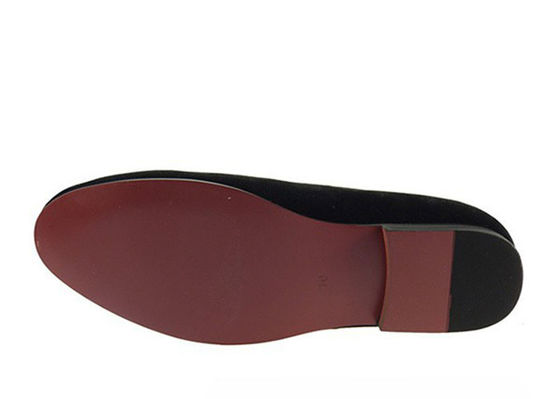 Business-Männer Samt Rauchschuhen Broderierte Herren Rote Suede Loafers