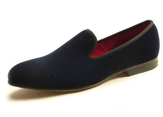 Business-Männer Samt Rauchschuhen Broderierte Herren Rote Suede Loafers