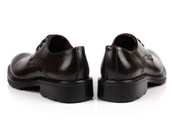 Handgefertigte Schuhe Männer Schwarze Spitze Up Dress Schuhe Komfortabel mit dicken Plattformen