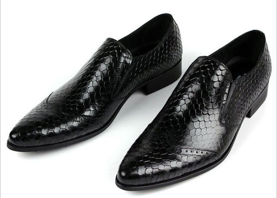 Schlangenhaut Muster Männer Formalkleid Schuhe Echtleder Männer Luxus Schuhe für die Party