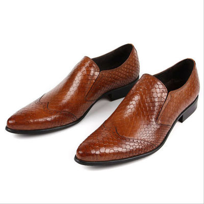 Schlangenhaut Muster Männer Formalkleid Schuhe Echtleder Männer Luxus Schuhe für die Party