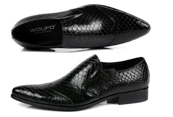 Schlangenhaut Muster Männer Formalkleid Schuhe Echtleder Männer Luxus Schuhe für die Party