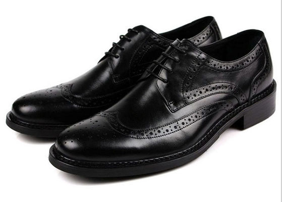 High Cow Männer Leder Brogue Schuhe, Business Goodyear handgefertigte Schuhe