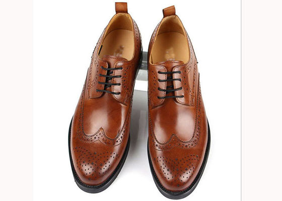 High Cow Männer Leder Brogue Schuhe, Business Goodyear handgefertigte Schuhe