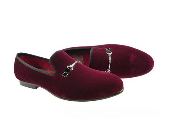 Handgefertigte Herren roten Samt Loafers, Freizeit Slip auf bequemen Casual Schuh