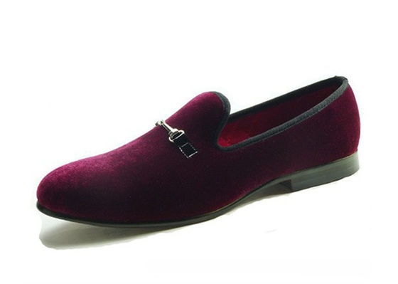 Handgefertigte Herren roten Samt Loafers, Freizeit Slip auf bequemen Casual Schuh