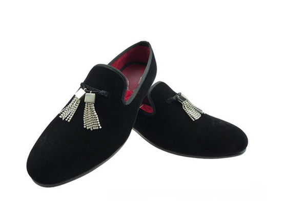 Geschneiderte Broderierte Männer Samt Loafers Slip On Männer Fahrmoccasins