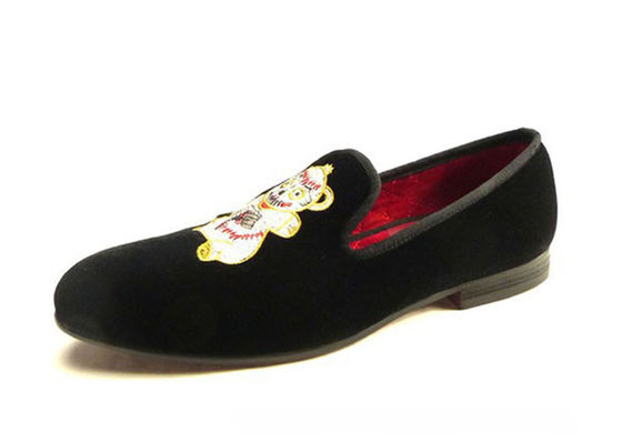 Informelle Flat Mens Samt Loafers Schlüssel gezeichneter Stil Männer Business Casual Schuhe