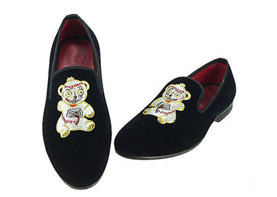 Informelle Flat Mens Samt Loafers Schlüssel gezeichneter Stil Männer Business Casual Schuhe