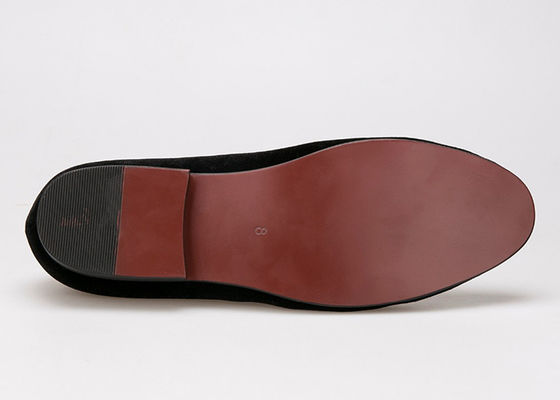 Logo Broderierte Samtloafers Royal Style Luxus-Sandalen für Männer