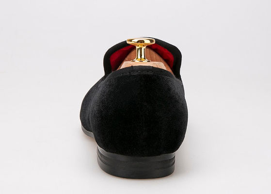 Logo Broderierte Samtloafers Royal Style Luxus-Sandalen für Männer