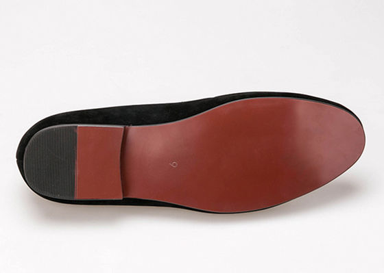 Dunkelblaue Männer Samt Rauchschuhen Elegante Stern Custom Stickschuhen