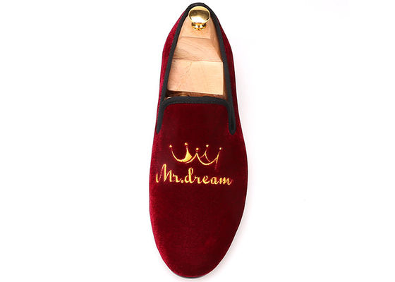 OEM-Schuhe für Männer Velvet Loafers Broderierte Flat Casual Schuhe Männer Schuhe für Partys