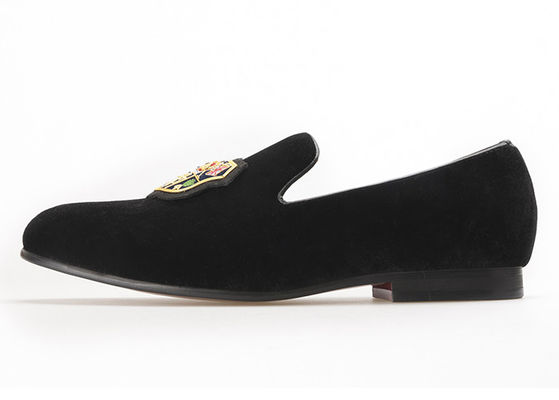 Schädel-Stil-Slip auf Samt-Loafers, Luxus-Männer-Leder-Loafers Schuhe