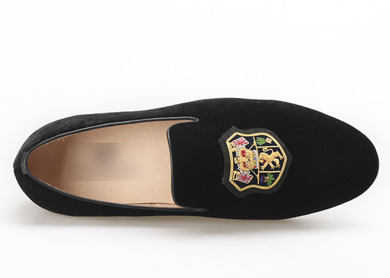 Schädel-Stil-Slip auf Samt-Loafers, Luxus-Männer-Leder-Loafers Schuhe