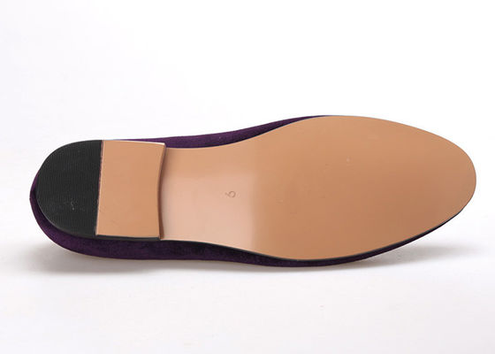 Handgefertigte Purple Velvet Loafers Männer Stilvolle Sommerschuhe