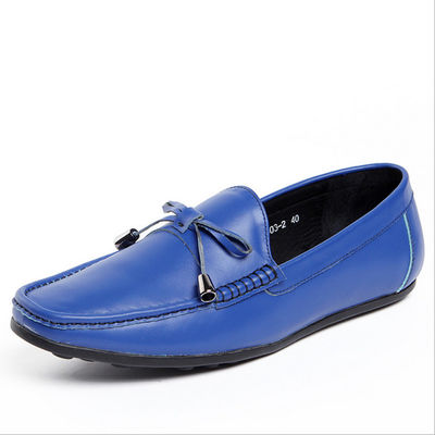 Casual-Männer Lederloafers Anti-Rutsch-Moccasins Bogen-Schleife Flachschuhe