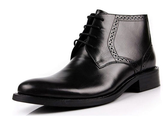 Rinderleder Männer Knöchel Stiefel hochwertige Brannte Leder Stiefel