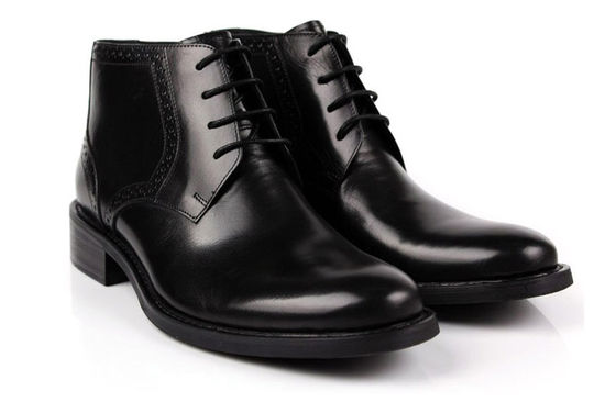 Rinderleder Männer Knöchel Stiefel hochwertige Brannte Leder Stiefel