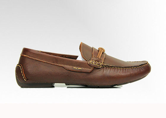 Bräune Lederloafers für Männer, handgefertigt