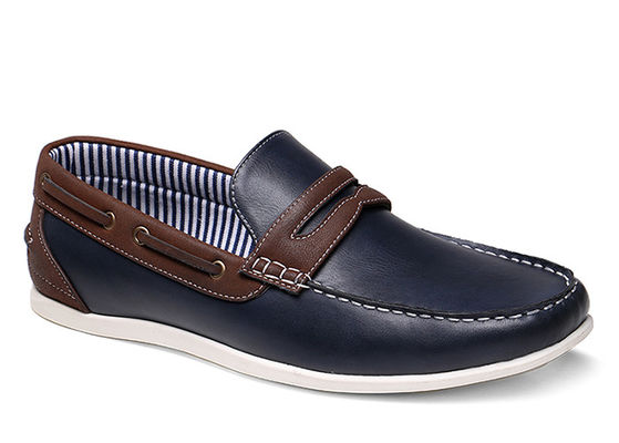 Flat Classic Männer Slip On Leather Sneakers Twill Auskleidung Schwarze Casual Loafers