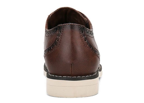 Logo gedruckt Herren Schwarzes Leder Derby Schuhe Custom Handgefertigte Braune Casual Schuhe