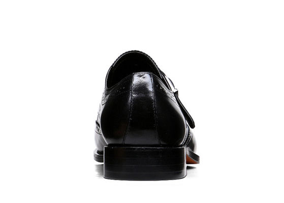 Schuhen für Erwachsene Schwarz Echtleder Schuhen im Brogue-Stil