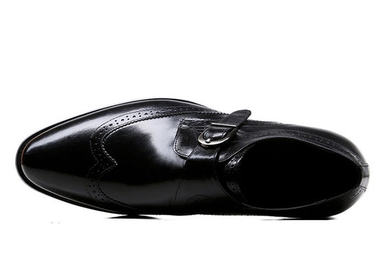 Schuhen für Erwachsene Schwarz Echtleder Schuhen im Brogue-Stil
