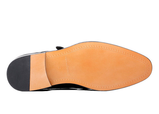 Schuhen für Erwachsene Schwarz Echtleder Schuhen im Brogue-Stil
