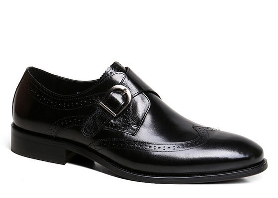 Schuhen für Erwachsene Schwarz Echtleder Schuhen im Brogue-Stil