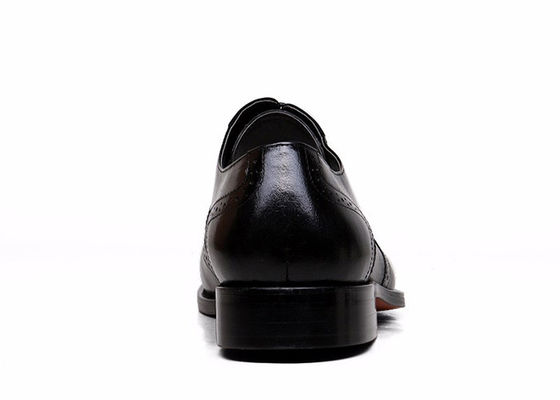 Goodyear Herren schwarze Lederschuhe, geschnitzte handgefertigte Männer Business Casual Schuhe