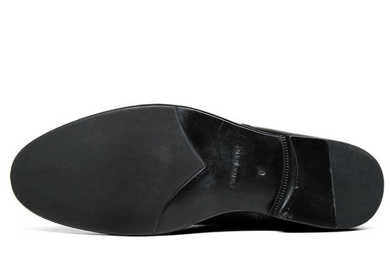 Hochzeitsschuhe aus echtem Leder für Männer, Fußgelenkschuhe aus schwarzem Leder, High-Top-Schuhe