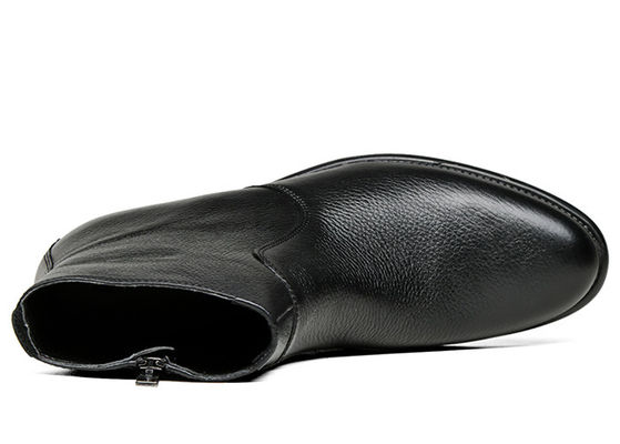 Hochzeitsschuhe aus echtem Leder für Männer, Fußgelenkschuhe aus schwarzem Leder, High-Top-Schuhe