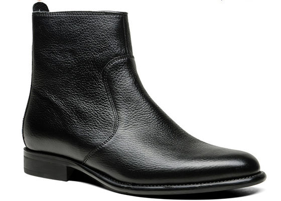 Hochzeitsschuhe aus echtem Leder für Männer, Fußgelenkschuhe aus schwarzem Leder, High-Top-Schuhe