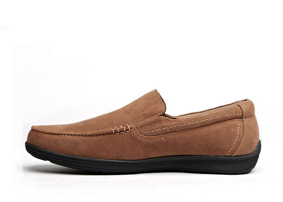 Sommer-Atmungsfähige Lederloafers für Männer Braune Runde Zehen für Männer Suede-Moccasins