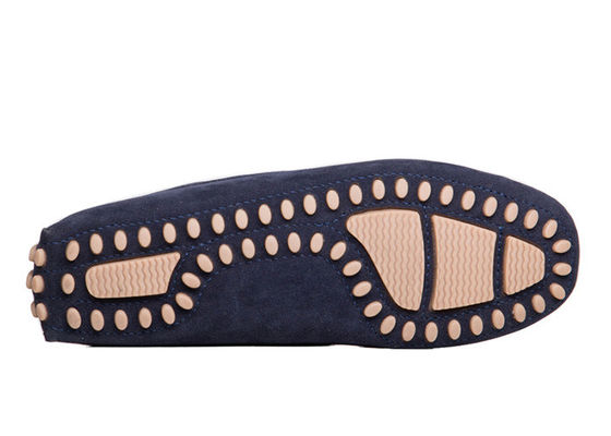 Blaue, atmungsaktive Leder-Schuhe für Männer, blaue, weiche Leder-Fahrschuhen
