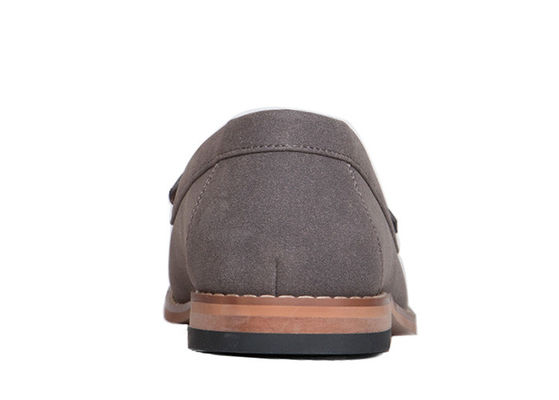 Graue Herren Suede Slip On Dress Schuhe, Mode Männer Casual Flats für die Party