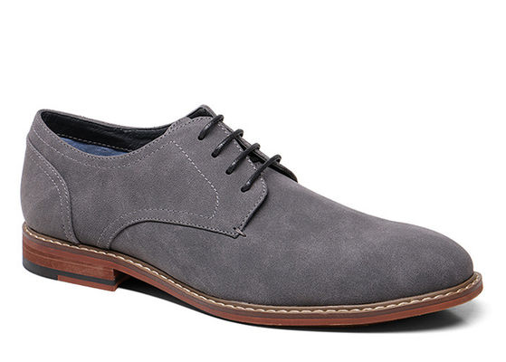 Suede Leder Flat Casual Schuhe, Handgefertigte Graue Herren Leder Fahrschuhe