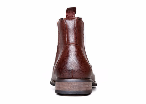 Martin Herren Fußgelenkstiefel Runder Zeh Custom Echtleder Braunstiefel