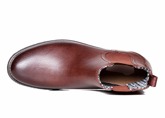 Martin Herren Fußgelenkstiefel Runder Zeh Custom Echtleder Braunstiefel