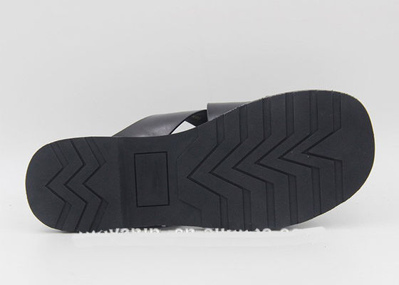 Mode Herren Lederschuhe Flip Flops Schwarze Herren Sommerschuhe