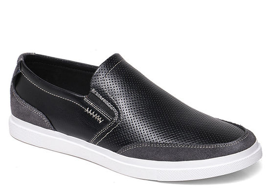 Sommer handgefertigte Herren Slip On Sneakers Hohl Out Männer schwarze Fahrschuhen