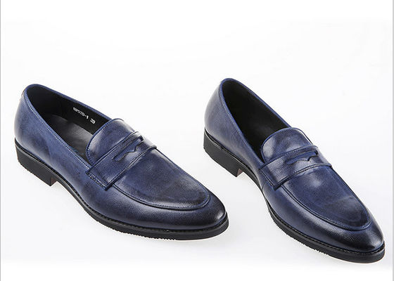 Luxus Herren Leder Casual Schuhe Oxford Herren Blau Brogue Schuhe für Party / Hochzeit