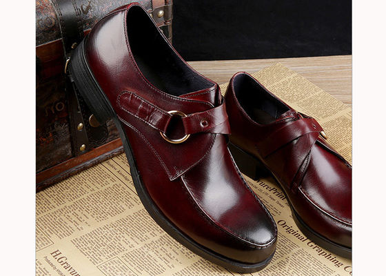 Full Grain Leder Männer Kleid Schuhe kundenspezifische Business Mönch Gürtel Braun Schuhe