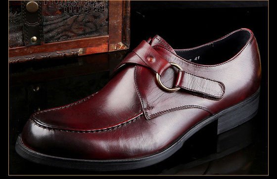 Full Grain Leder Männer Kleid Schuhe kundenspezifische Business Mönch Gürtel Braun Schuhe