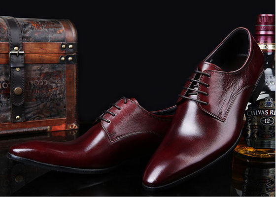 Romantisches weiches Leder-Hochzeitskleid für Männer Schuhen reine Farbe Bürste aus britischem Stil