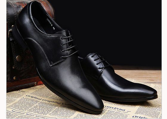 Romantisches weiches Leder-Hochzeitskleid für Männer Schuhen reine Farbe Bürste aus britischem Stil