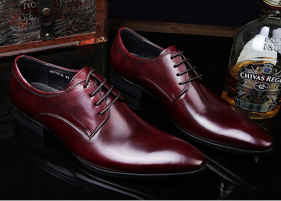 Romantisches weiches Leder-Hochzeitskleid für Männer Schuhen reine Farbe Bürste aus britischem Stil